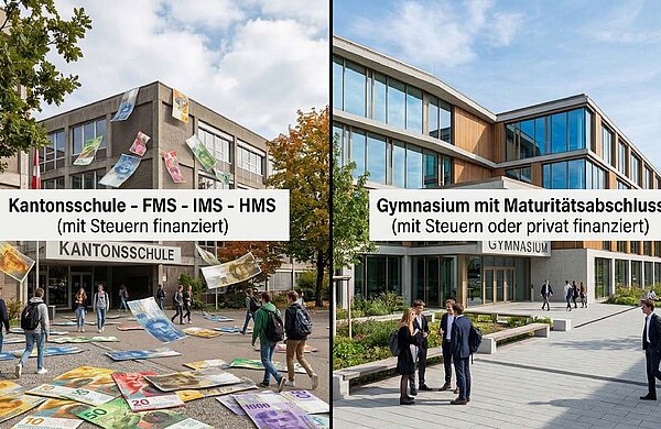 Was ist der Unterschied von Gymnasium und Kantonsschule?
