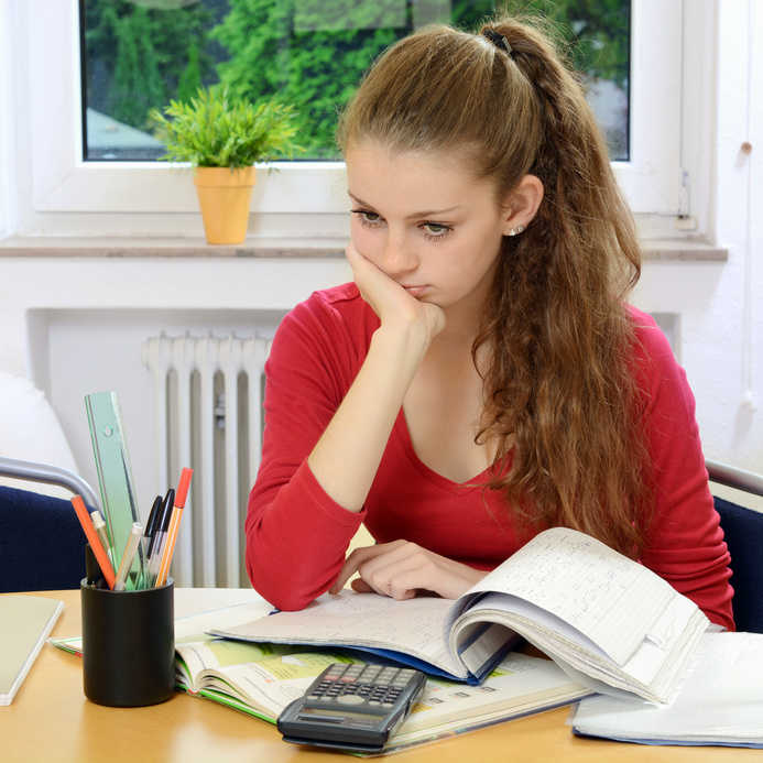 Essay writing: This student ponders how to write a good essay.